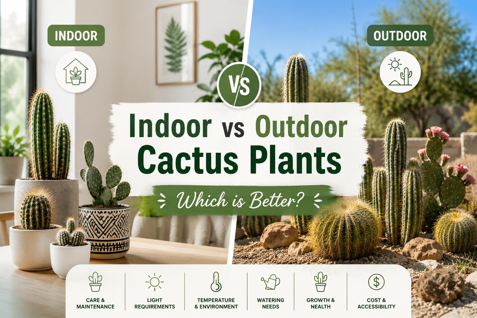 Indoor vs Outdoor Cactus Plants – Which is Better
