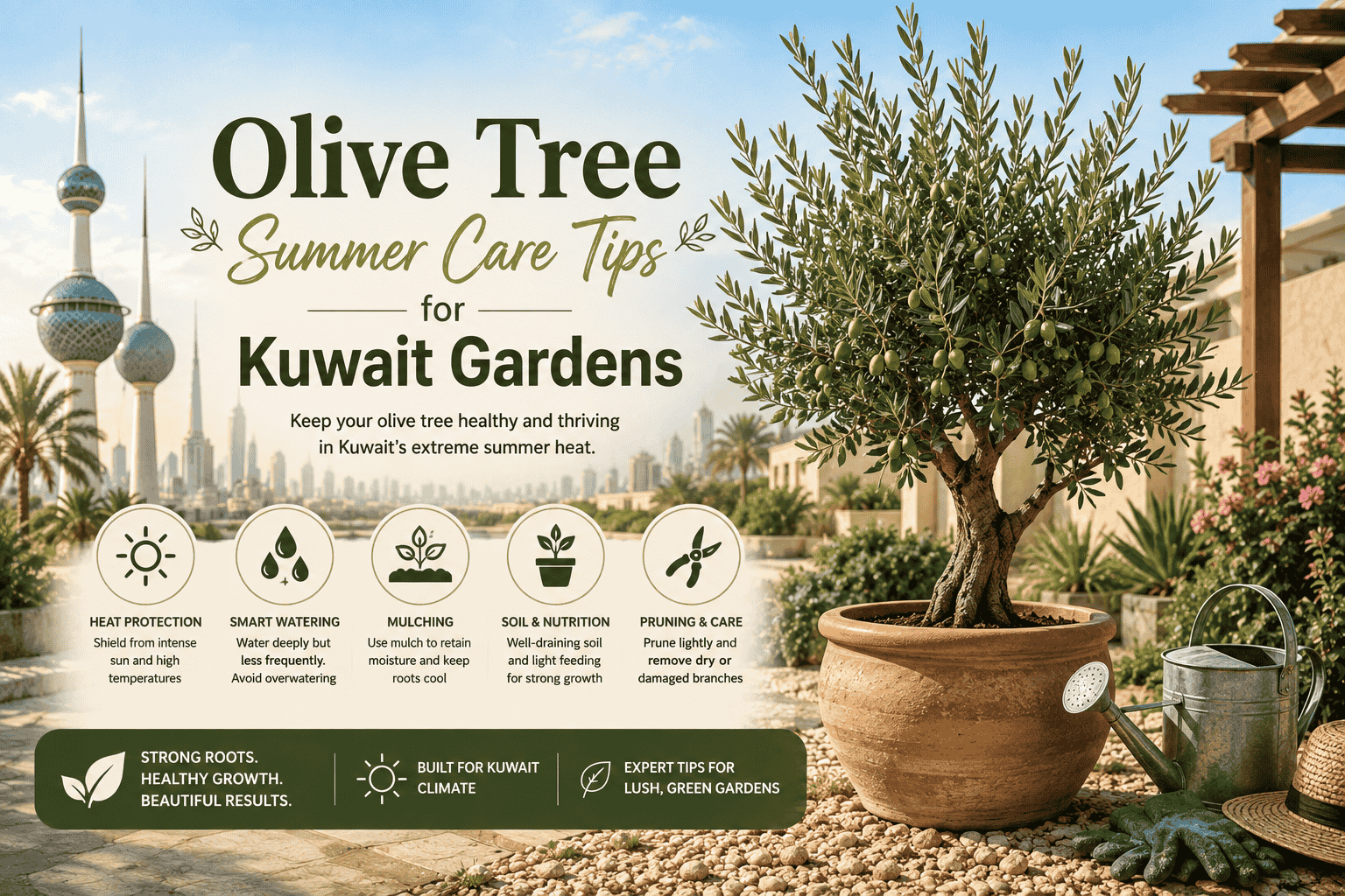 Olive Tree Summer Care Tips for Kuwait Gardens