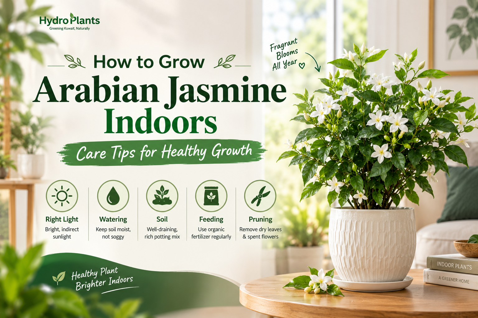 How to Grow Arabian Jasmine Indoors: Care Tips for Healthy Growth